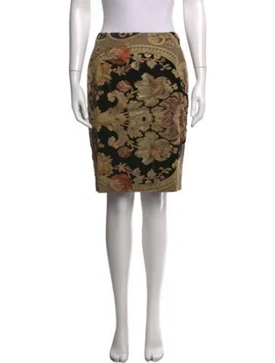 Pre-owned Miu Miu Vintage Midi Length Skirt In Black
