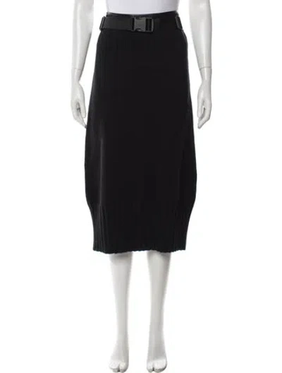 Pre-owned Miu Miu Vintage Midi Length Skirt In Black