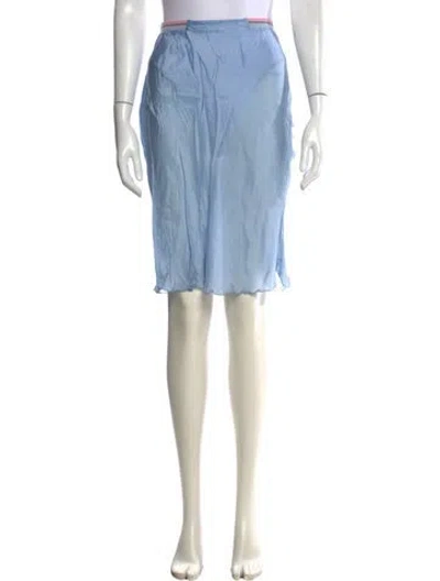 Pre-owned Miu Miu Vintage Midi Length Skirt In Blue