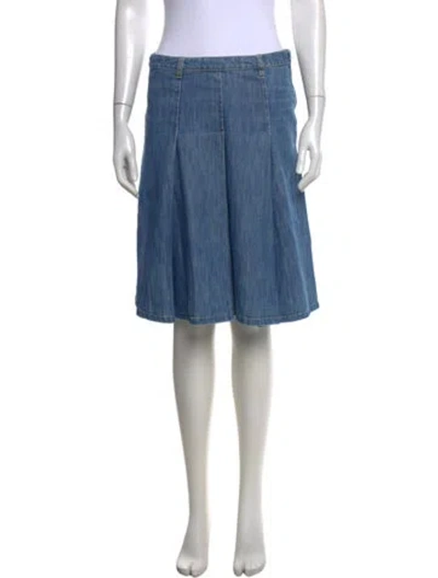 Pre-owned Miu Miu Vintage Midi Length Skirt In Blue