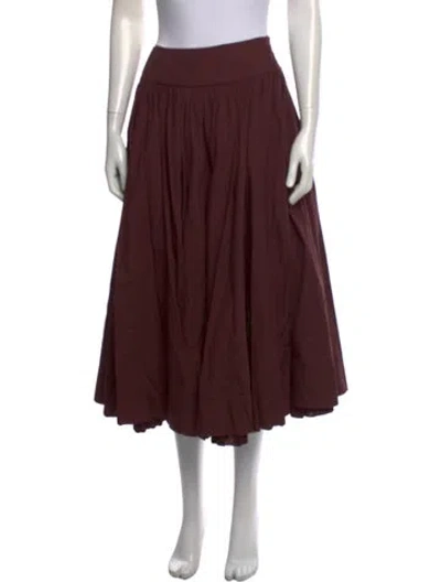 Pre-owned Miu Miu Vintage Midi Length Skirt In Burgundy