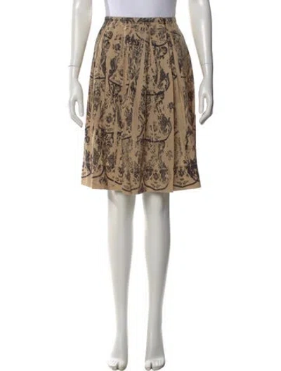 Pre-owned Miu Miu Vintage Midi Length Skirt In Neutral