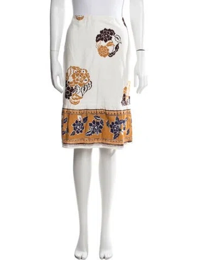 Pre-owned Miu Miu Vintage Midi Length Skirt In Neutral