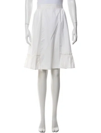 Pre-owned Miu Miu Vintage Midi Length Skirt In White