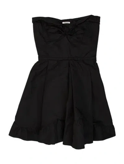 Pre-owned Miu Miu Vintage Mini Dress In Black