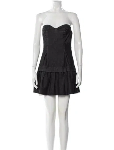 Pre-owned Miu Miu Vintage Mini Dress In Black