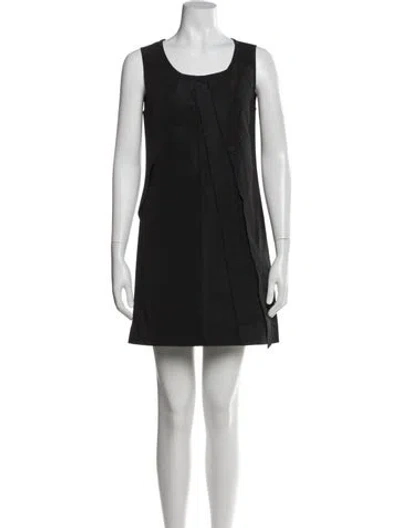 Pre-owned Miu Miu Vintage Mini Dress In Black