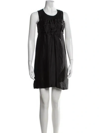 Pre-owned Miu Miu Vintage Mini Dress In Black