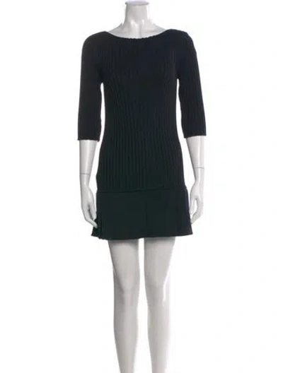 Pre-owned Miu Miu Vintage Mini Dress In Black