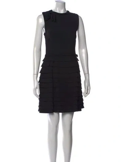 Pre-owned Miu Miu Vintage Mini Dress In Black