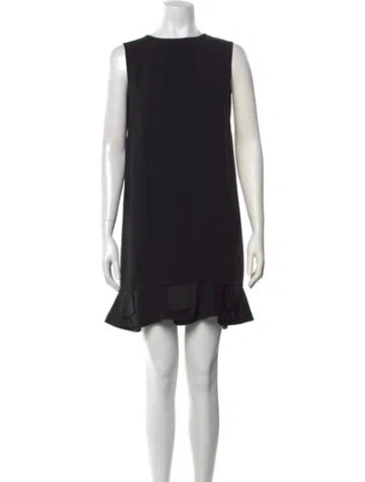 Pre-owned Miu Miu Vintage Mini Dress In Black