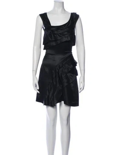 Pre-owned Miu Miu Vintage Mini Dress In Black