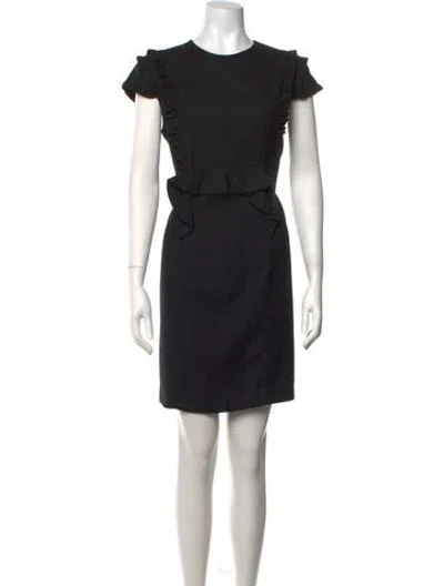 Pre-owned Miu Miu Vintage Mini Dress In Black