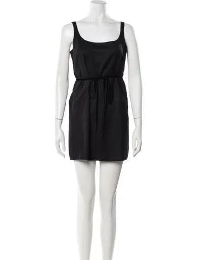 Pre-owned Miu Miu Vintage Mini Dress In Black