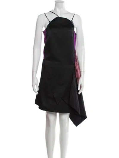 Pre-owned Miu Miu Vintage Mini Dress In Black/purple