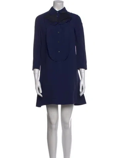 Pre-owned Miu Miu Vintage Mini Dress In Blue