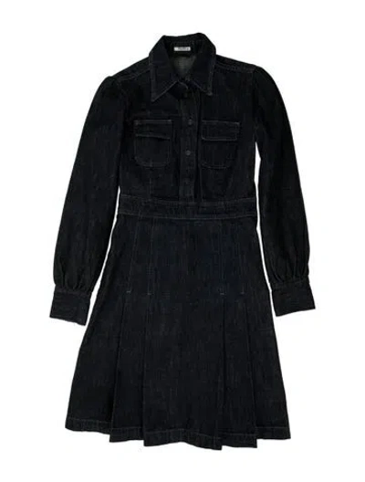 Pre-owned Miu Miu Vintage Mini Dress In Blue
