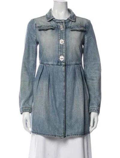 Pre-owned Miu Miu Vintage Mini Dress In Blue