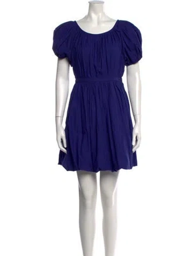 Pre-owned Miu Miu Vintage Mini Dress In Blue
