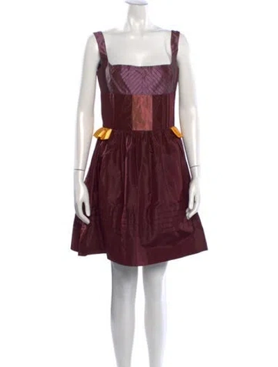 Pre-owned Miu Miu Vintage Mini Dress In Burgundy