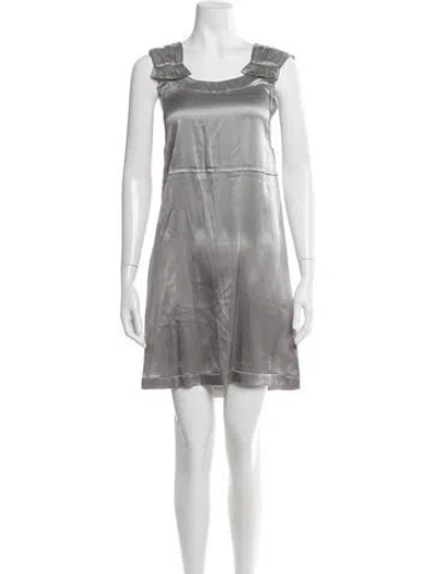 Pre-owned Miu Miu Vintage Mini Dress In Gray