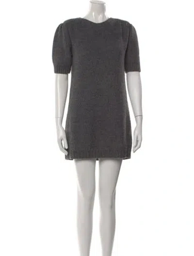 Pre-owned Miu Miu Vintage Mini Dress In Gray