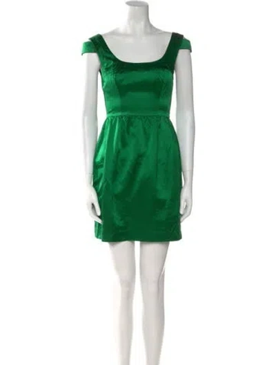 Pre-owned Miu Miu Vintage Mini Dress In Green