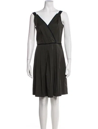 Pre-owned Miu Miu Vintage Mini Dress In Green