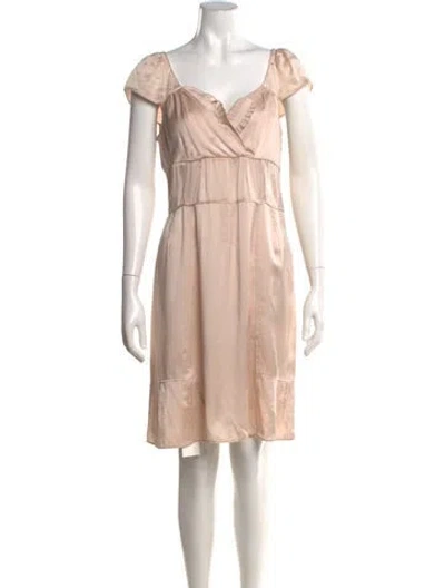 Pre-owned Miu Miu Vintage Mini Dress In Neutrals