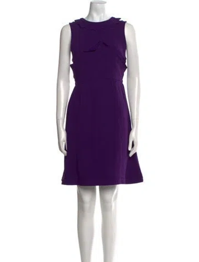 Pre-owned Miu Miu Vintage Mini Dress In Purple