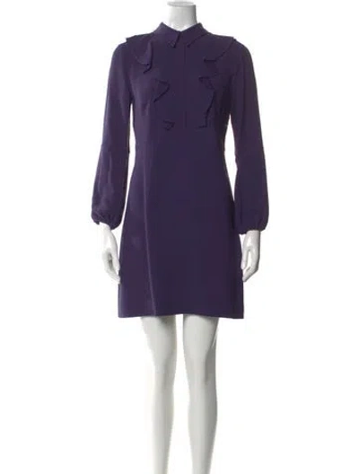 Pre-owned Miu Miu Vintage Mini Dress In Purple