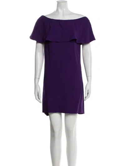 Pre-owned Miu Miu Vintage Mini Dress In Purple