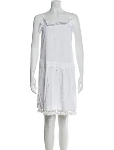Pre-owned Miu Miu Vintage Mini Dress In White