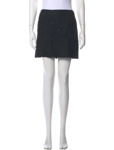Pre-owned Miu Miu Vintage Mini Skirt In Black