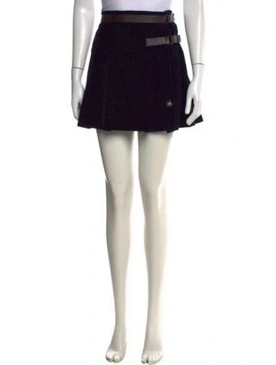 Pre-owned Miu Miu Vintage Mini Skirt In Black