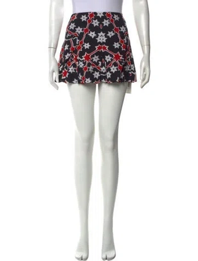 Pre-owned Miu Miu Vintage Mini Skirt In Black/red