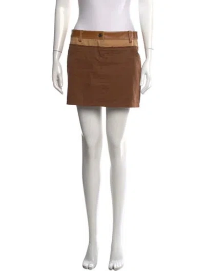 Pre-owned Miu Miu Vintage Mini Skirt In Brown