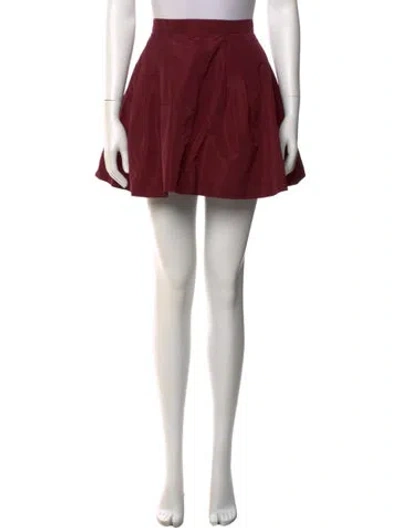 Pre-owned Miu Miu Vintage Mini Skirt In Burgundy
