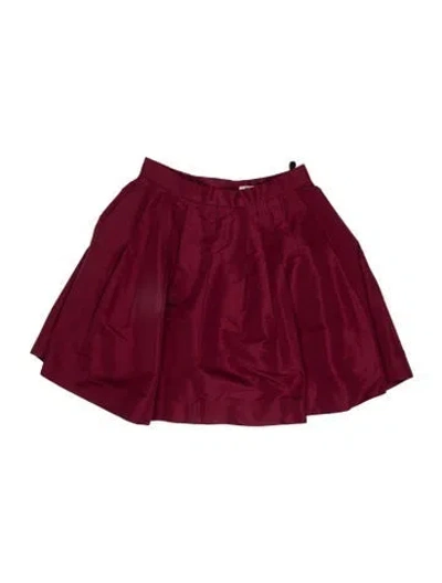 Pre-owned Miu Miu Vintage Mini Skirt In Burgundy