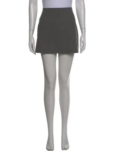 Pre-owned Miu Miu Vintage Mini Skirt In Gray