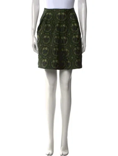 Pre-owned Miu Miu Vintage Mini Skirt In Green