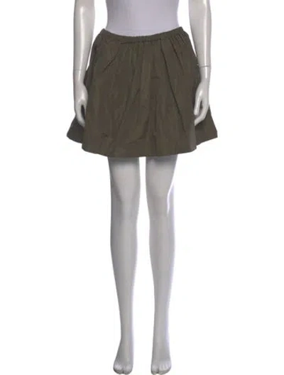 Pre-owned Miu Miu Vintage Mini Skirt In Green