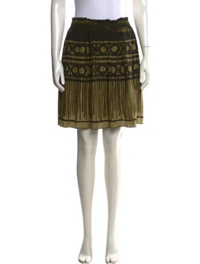 Pre-owned Miu Miu Vintage Mini Skirt In Green