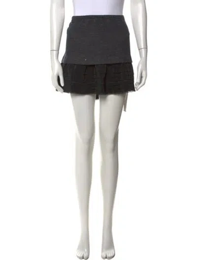 Pre-owned Miu Miu Vintage Mini Skirt In Grey