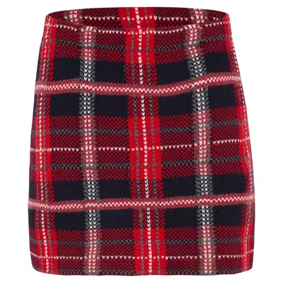 Pre-owned Miu Miu Vintage  2000's Wool Mini Skirt In Brown