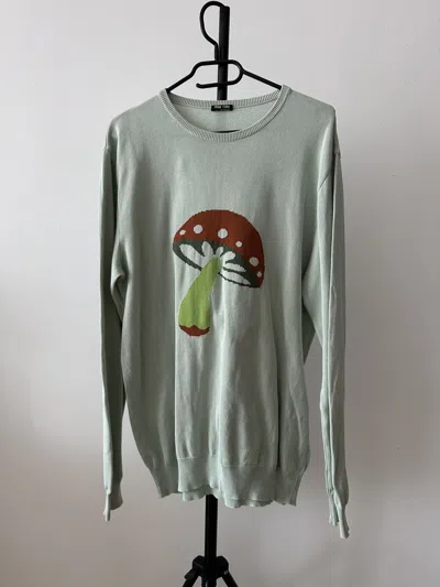 Pre-owned Miu Miu Vintage  Light Mint Mushroom Crew Neck Jumper