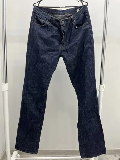 Pre-owned Miu Miu Vintage  Raw Denim Jeans In Blue