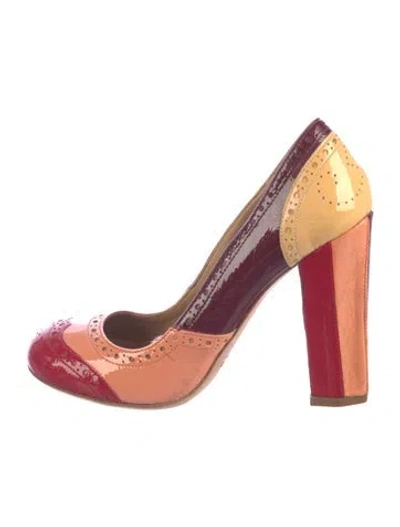 Pre-owned Miu Miu Vintage Patent Leather Pumps In Pink