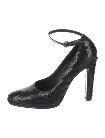 Pre-owned Miu Miu Vintage Sequins Pumps In Black