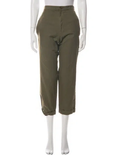 Pre-owned Miu Miu Vintage Straight Leg Pants In Green